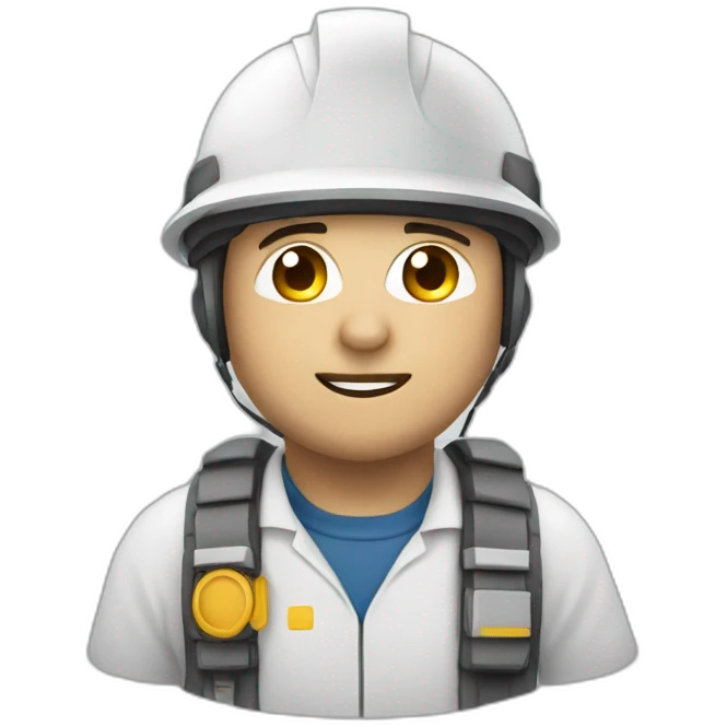 ingeniero con casco blanco  emoji