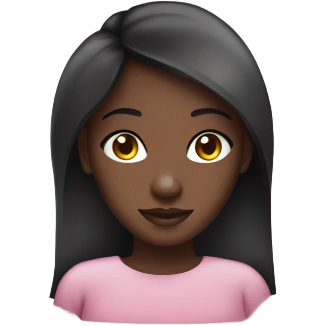 Black girls face on credit card emoji