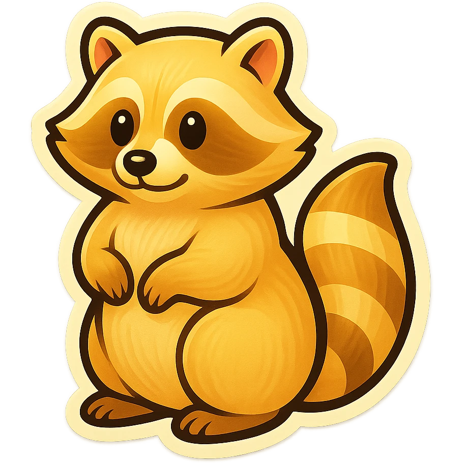 Very Light Blonde raccoon emoji