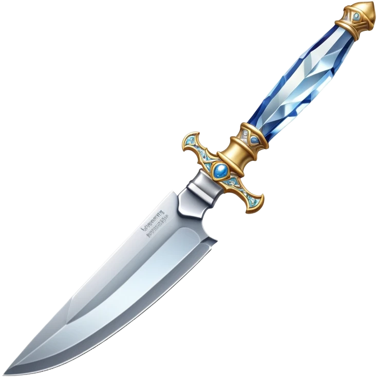 An ornate knife made of crystal emoji