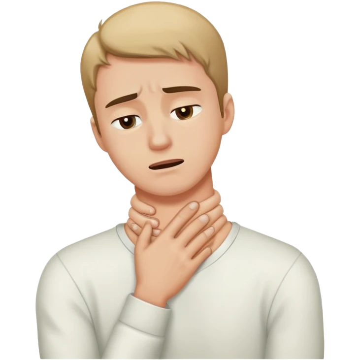 guy hold his neck emoji