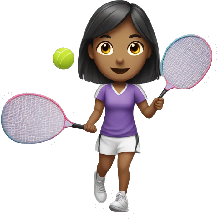 girl playing badminton emoji