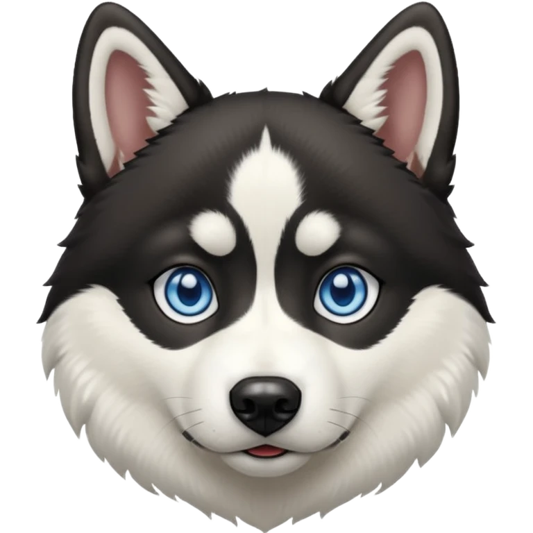 Black and white Siberian husky emoji