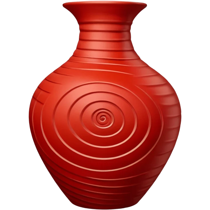 Spiral Pottery Vase red emoji