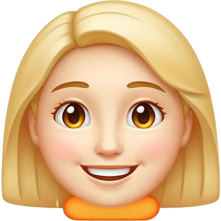 Smiling face with glowing cheeks emoji