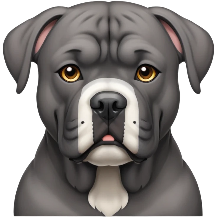 grey cane corso with a white line up his nose emoji
