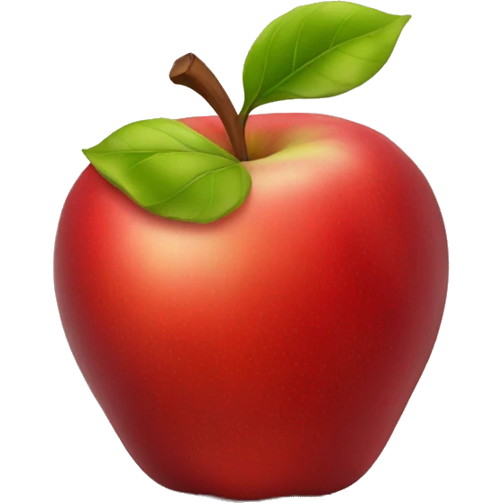 red APPLE emoji