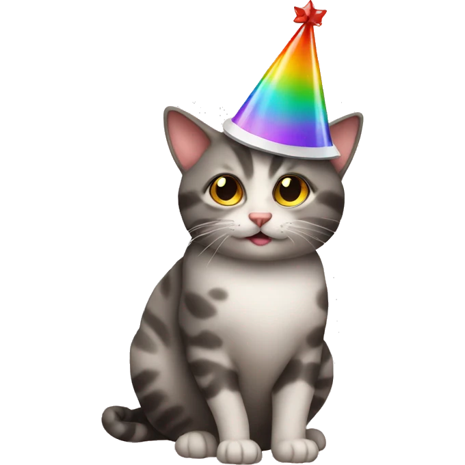 Cat with party hat emoji