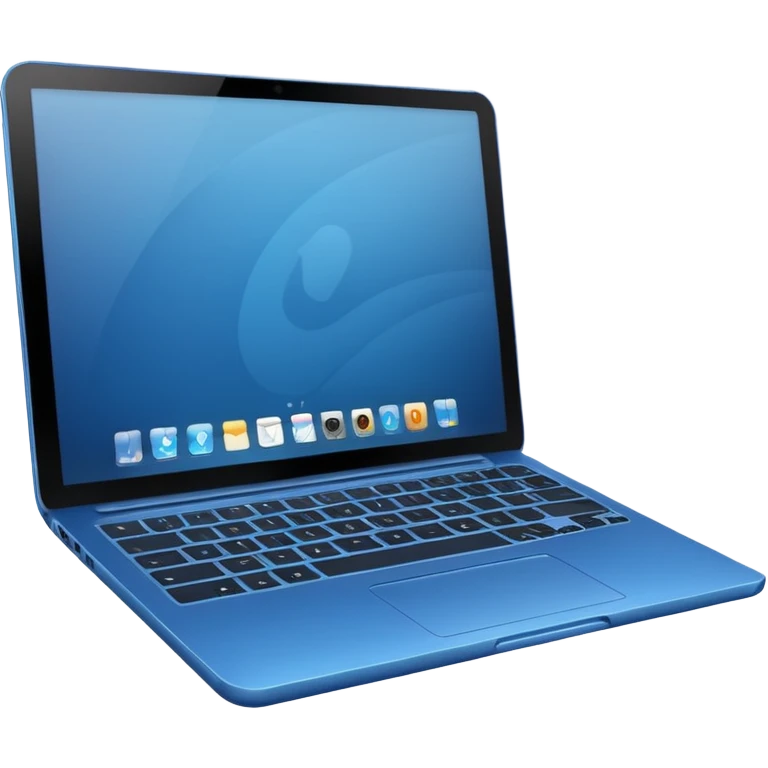 blue laptop or computer to rep an os emoji