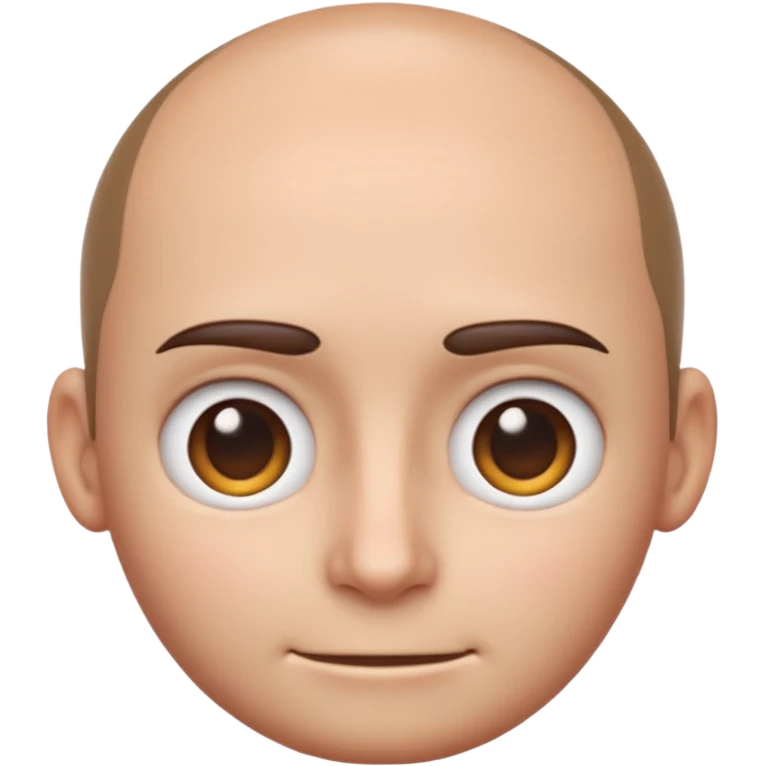 Apple-style 3D emoji showing a human forehead close-up, smooth skin, simple cartoon face style, only upper face visible with eyebrows, no background. emoji