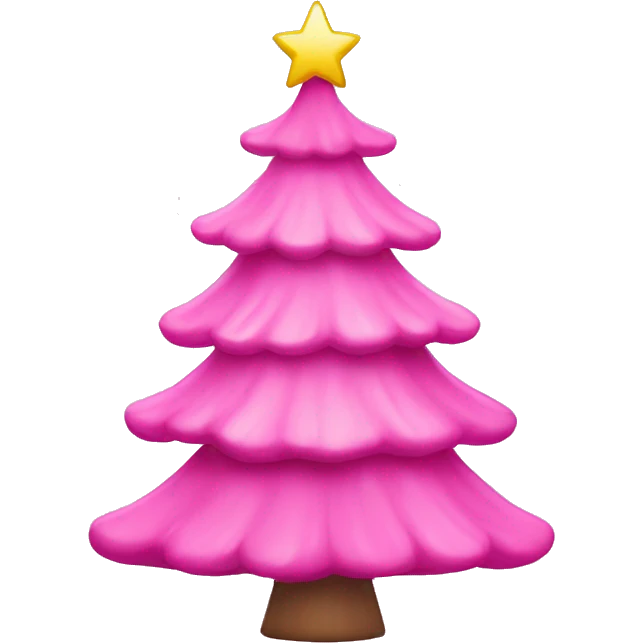Pink Christmas tree  emoji
