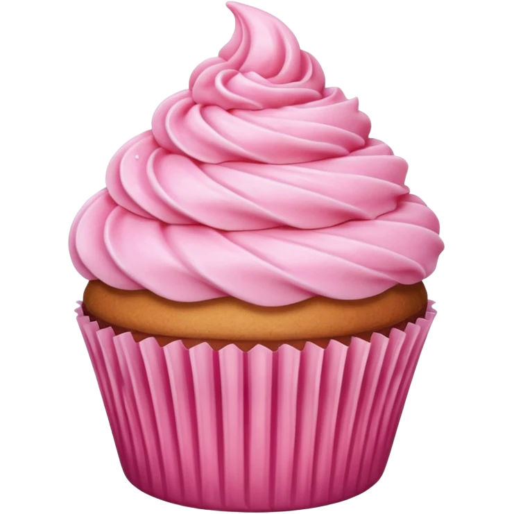 Cupcake with pink icing emoji