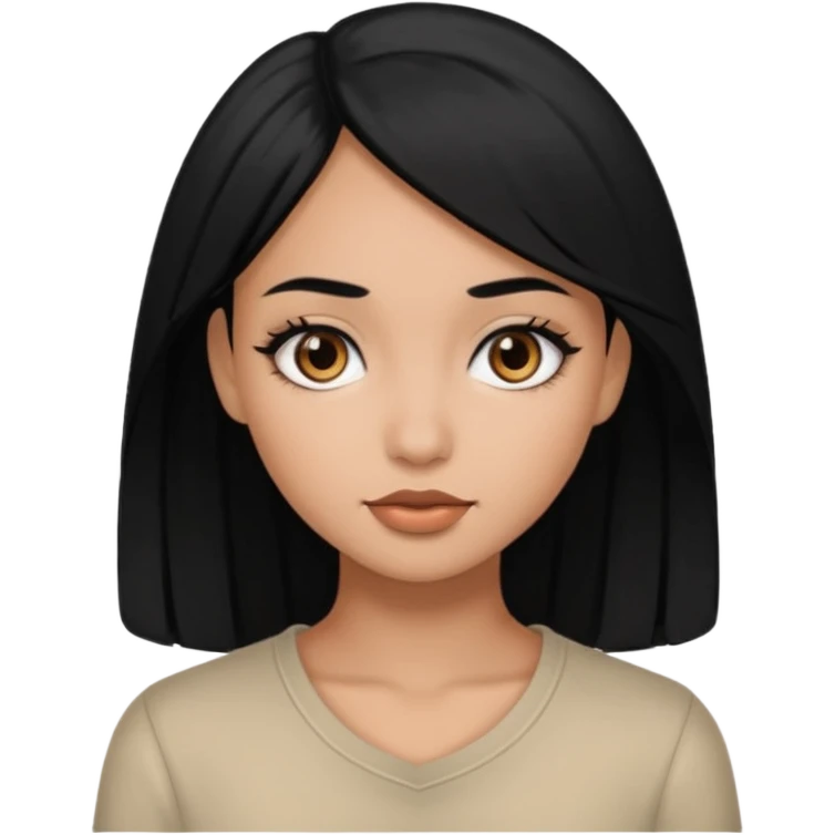 Beautiful girl,Black hair 4c,Black eyes emoji