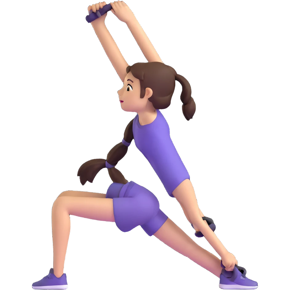 girl doing exercise emoji