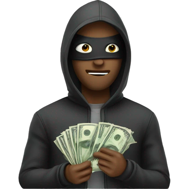 Robber with money emoji