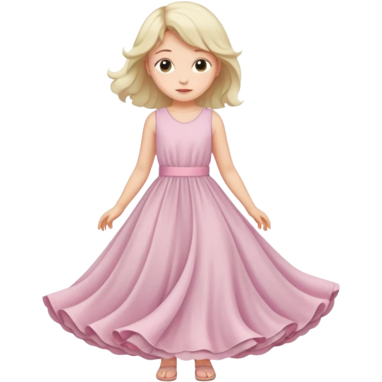 Girl curtsying with dress emoji