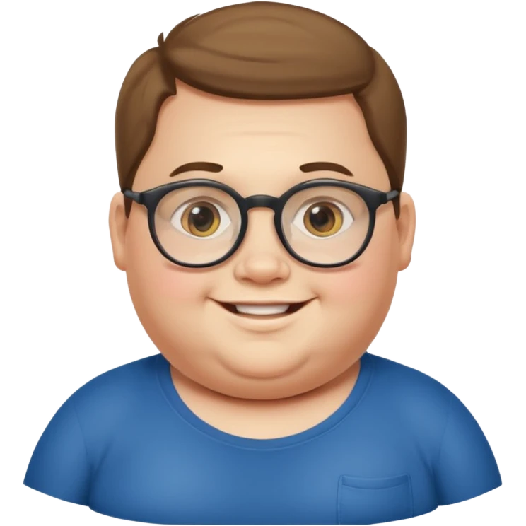 obese boy with spectacles emoji