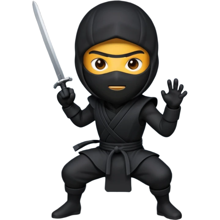 Black Ninja emoji with MB written on it emoji
