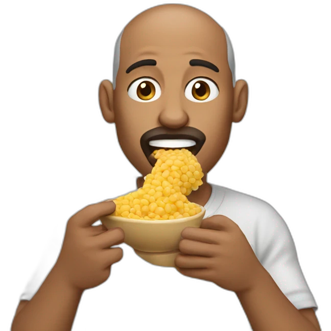 man eating labnah emoji