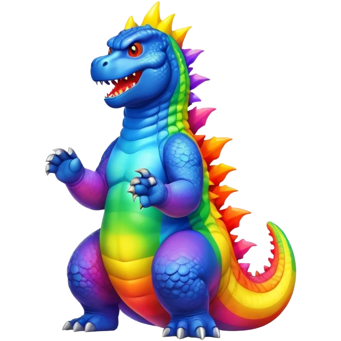 godzilla pooping rainbow emoji