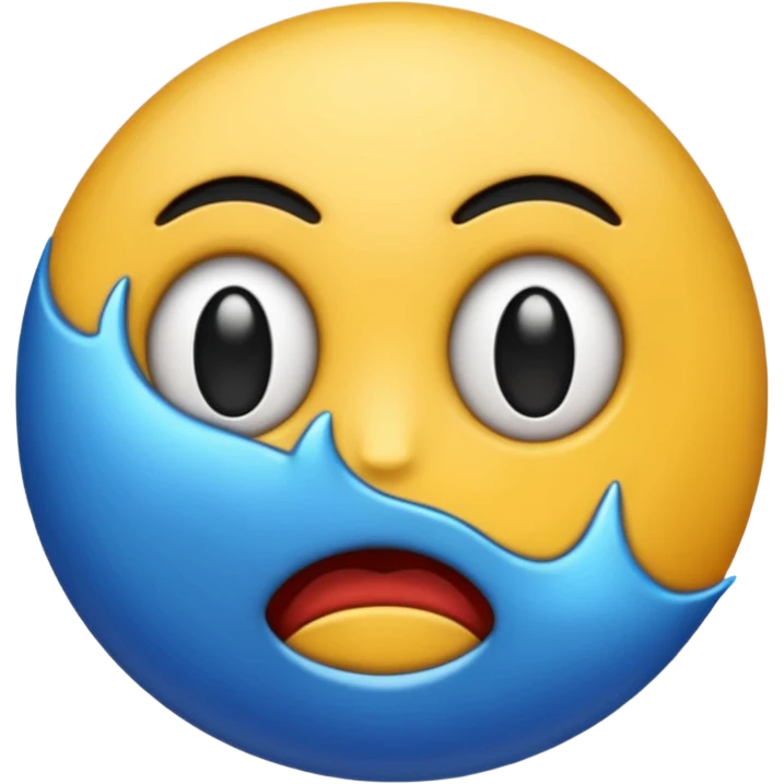 Emoji for Big damage, at guild bosses,  iconic, with blue and black theme emoji