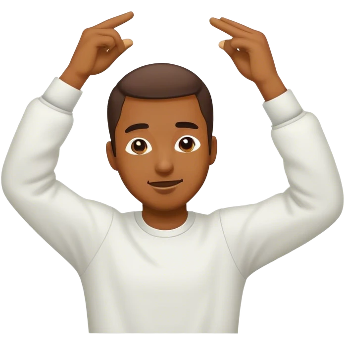 man dabbing emoji