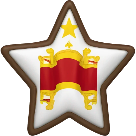 Spanish flag star shaped  emoji
