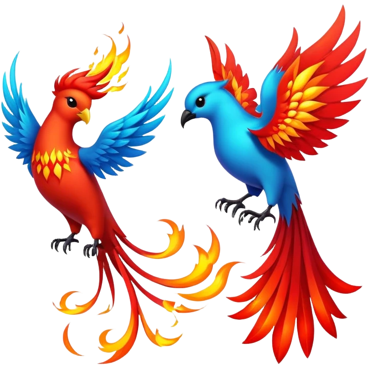 Flower and firebird and strong  emoji