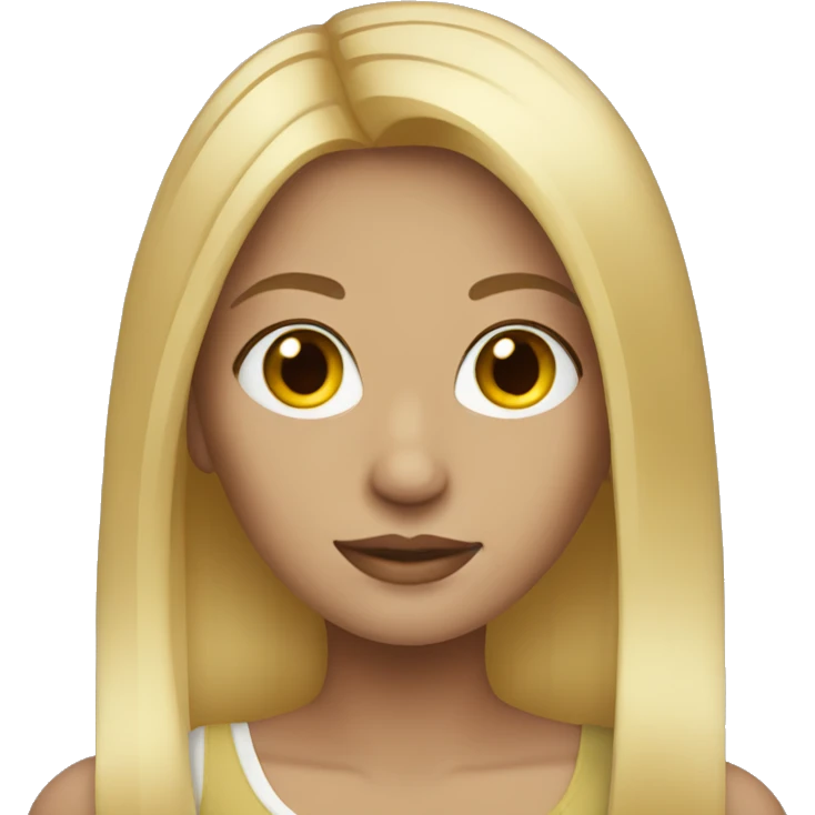 Blonde straight hair girl  emoji