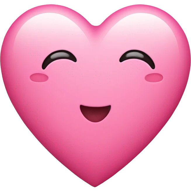 Cute pink heart emoji