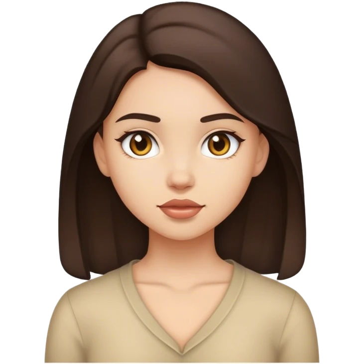 girl brunette  emoji