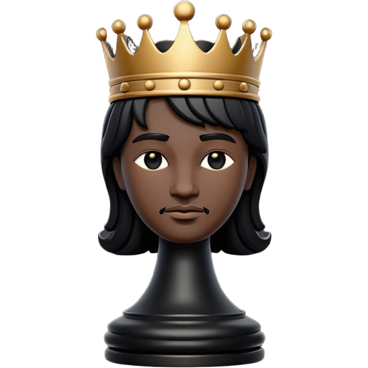 Chess king in black emoji