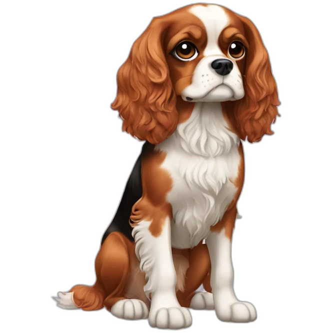 dog Cavalier King Charles Spaniel full body emoji