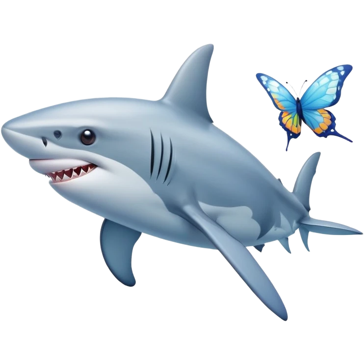 Shark dolphin butterfly  emoji