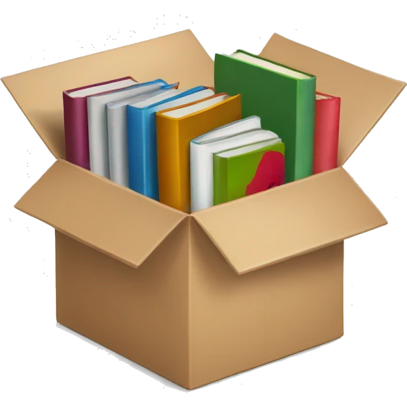 open box with books inside emoji
