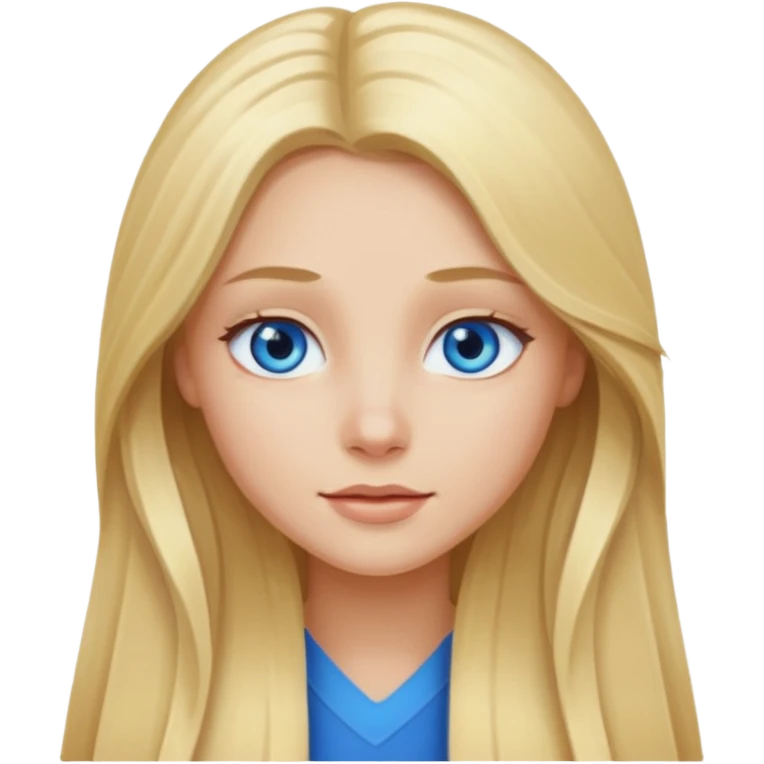 Blonde girl with long hair emoji