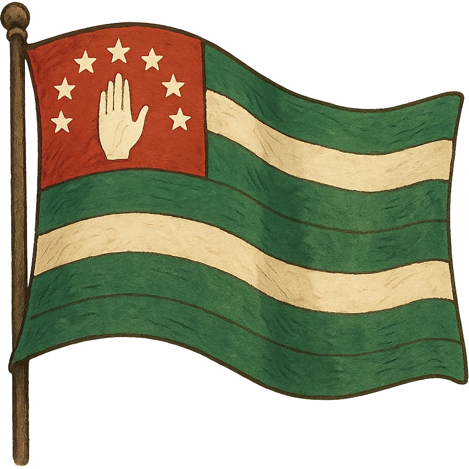 flag of Abkhazia ghibli style emoji