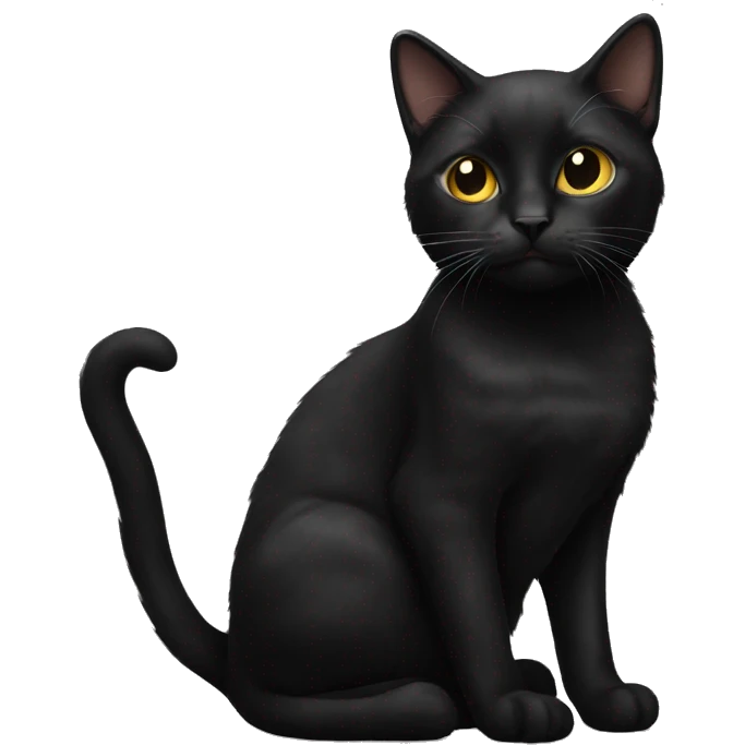 Black cat portrait emoji