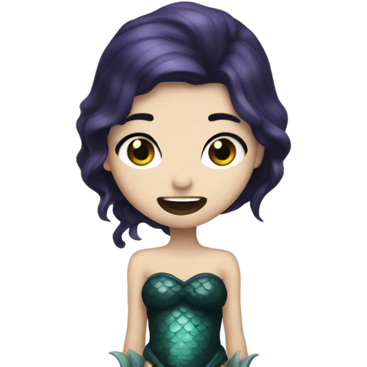 A half mermaid Helf vampire  emoji