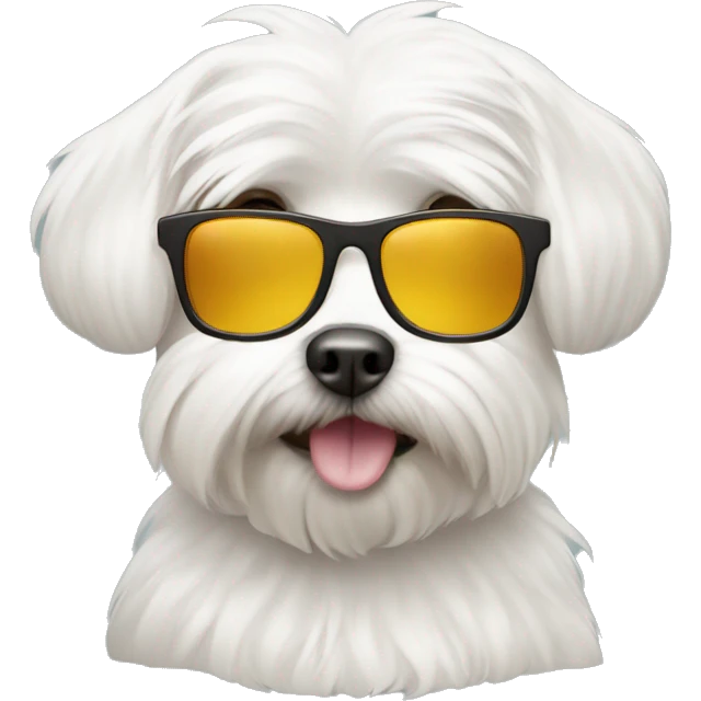Maltese in sunglasses  emoji