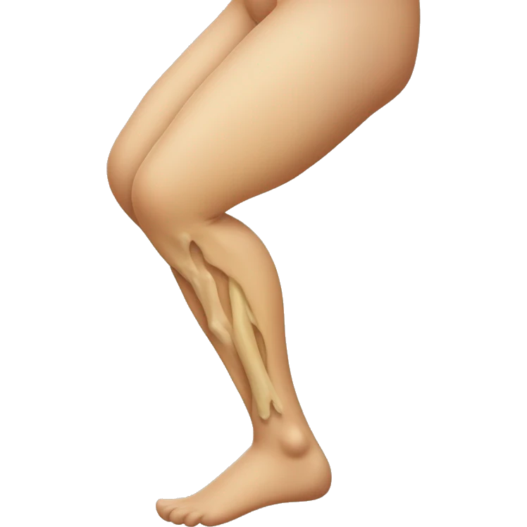 Leg with irritation emoji