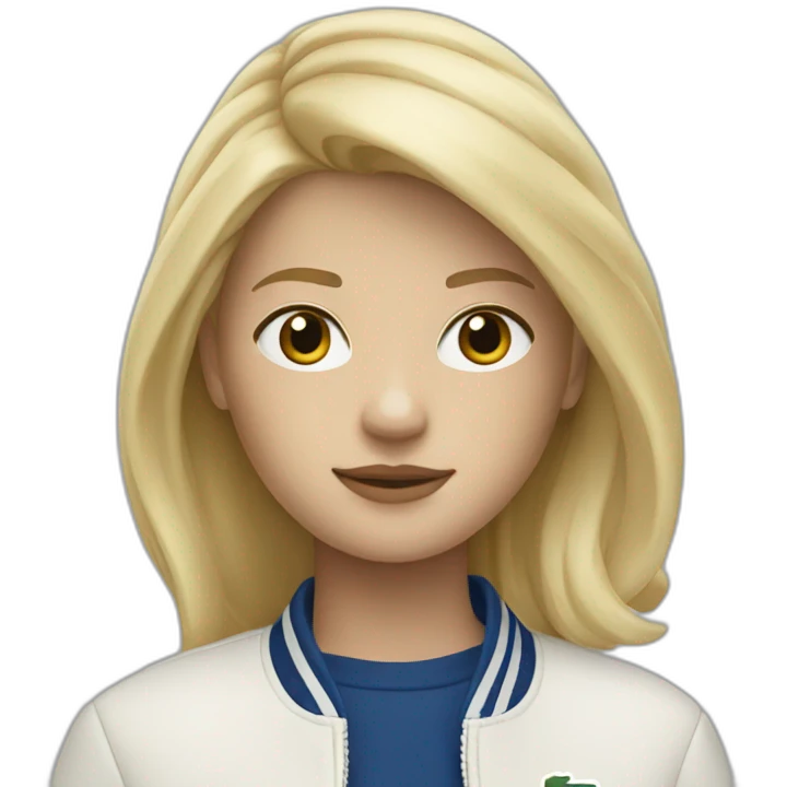 Blond girl with lacoste jacket emoji