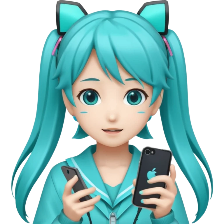 hatsune-miku-on-iphone emoji