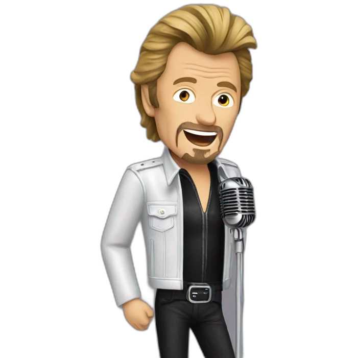 Johnny Hallyday singing emoji