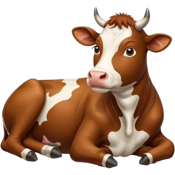 Lying cow emoji