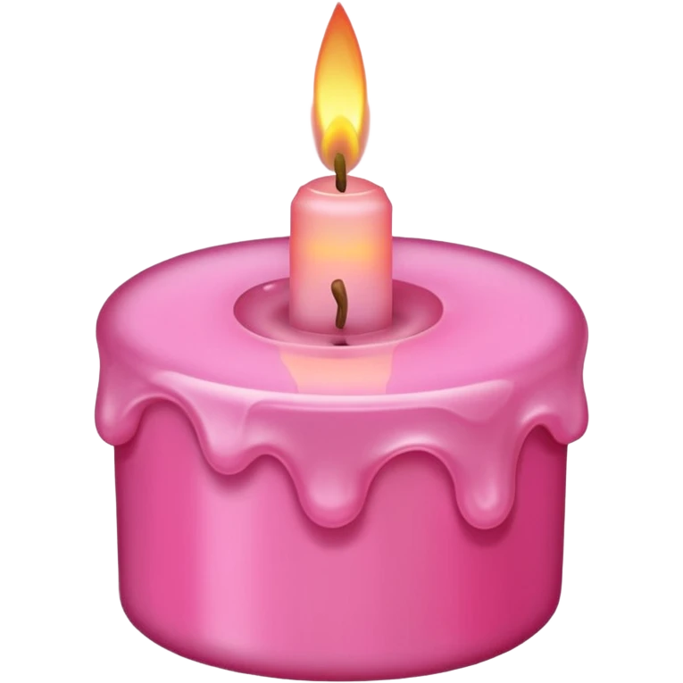 Pink candle wax emoji
