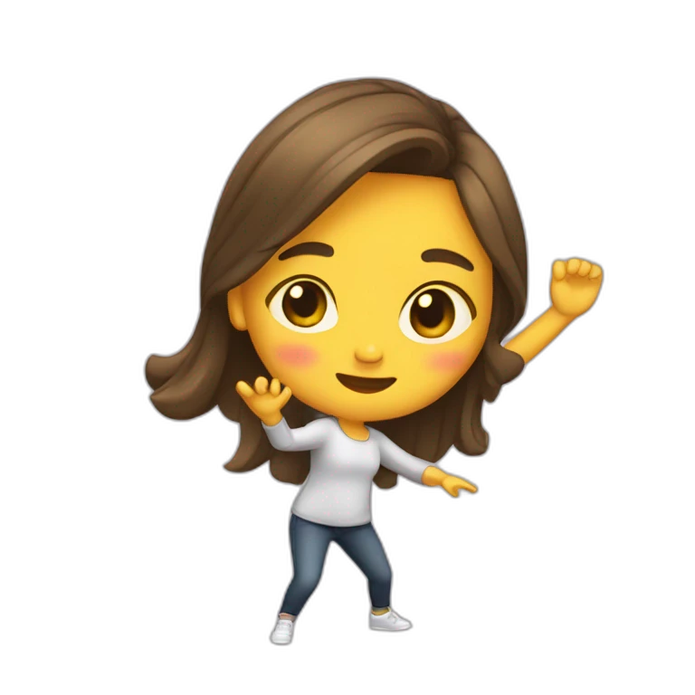 fille qui fait un dab emoji