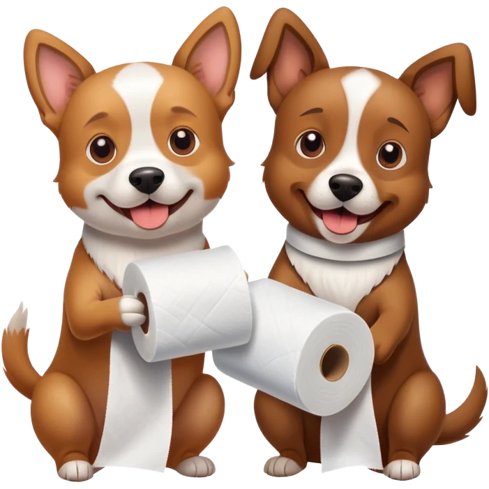 There are hardly any pets in this world as clever as these two dogs, because they can turn an ordinary toilet paper wall into the most unforgettable playground.

 emoji