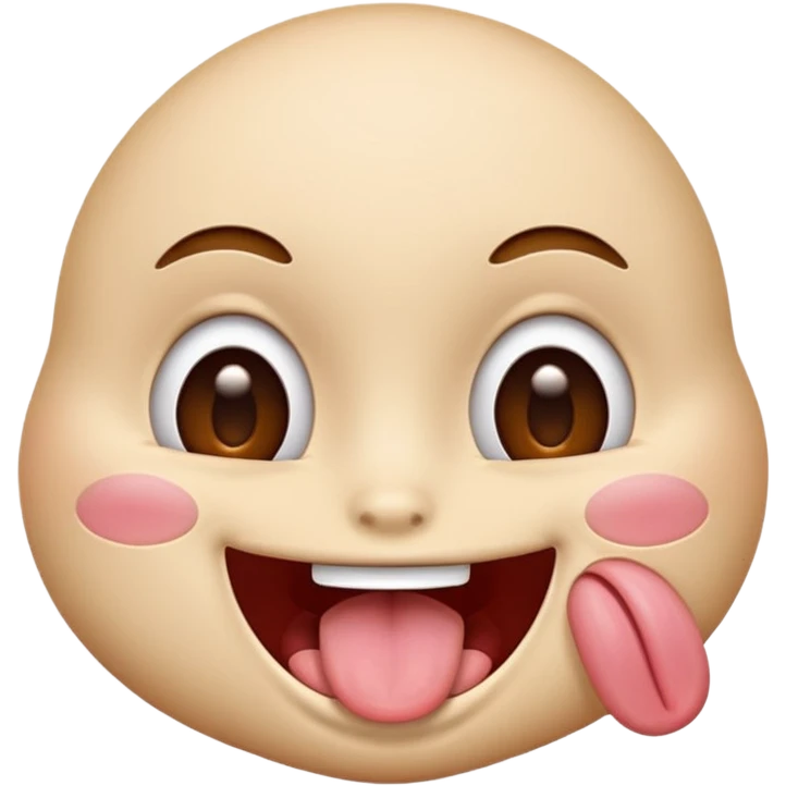 Face with tongue out, smiling and blushing and eyes rolled back  emoji