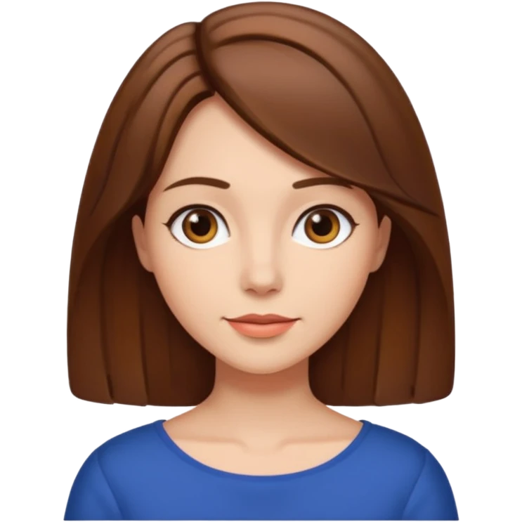lady with a shoulder-length brown hair emoji